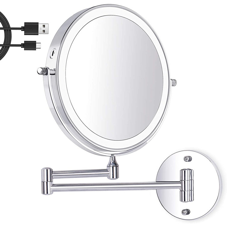 Bathroom Mirror Magnifying 10x Lighted Wall Mount Semis Online